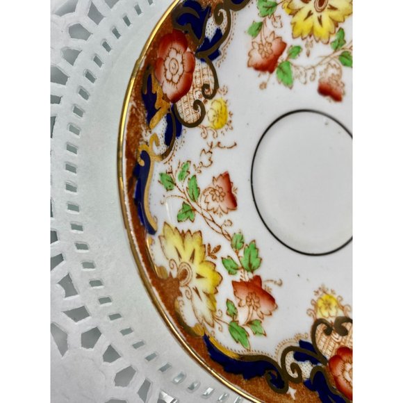 Rosina England tea cup saucer, floral teacup gold trim, rare finding. - Picture 15 of 17